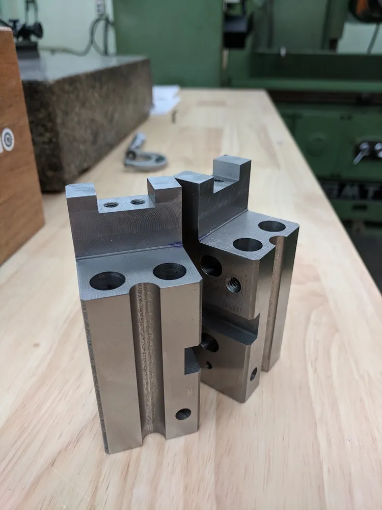 Precision machined tooling block